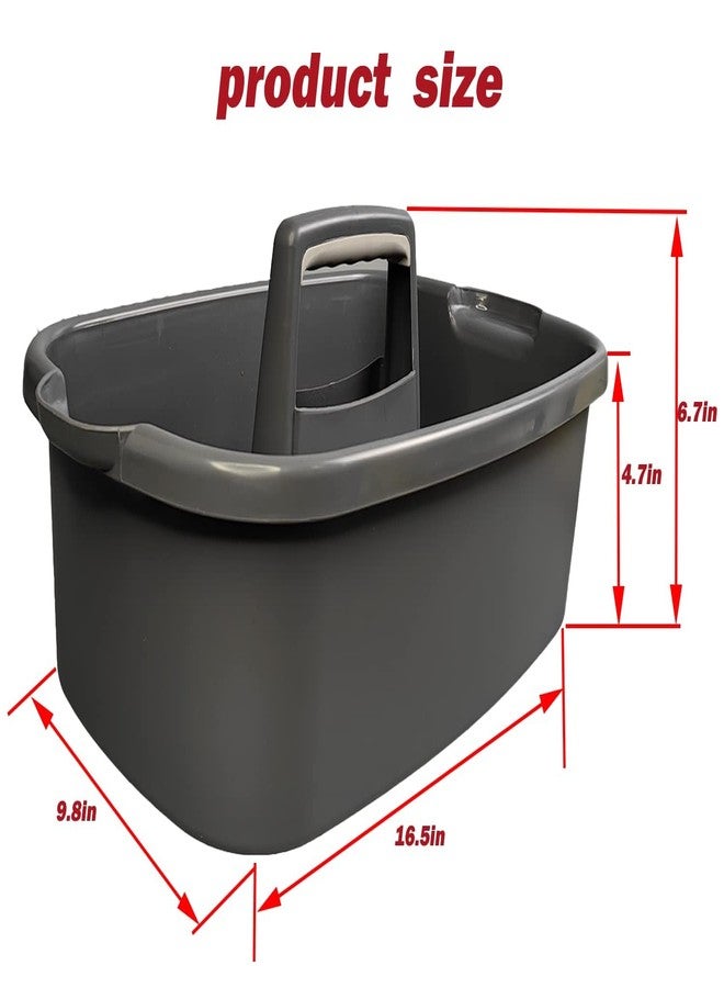 AMPLIN Cleaning Supplies Caddy, Large Plastic Cleaning Supply Organizer Bin with Handle, Cleaning Bucket Housekeeping Shower Tote Caddy Under Sink Tool Storage Basket for Dorm, Garden, Bathroom-1PC - Image 4